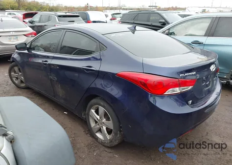 2013 Hyundai Elantra Gls z USA, uszkodzony, nr VIN 5NPDH4AE8DH384548